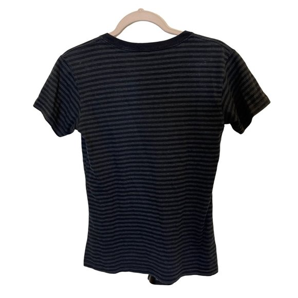 Disney Graphic Tee Heart Minnie & Mickey Together Since 1928 T-Shirt S Striped V - Picture 7 of 12